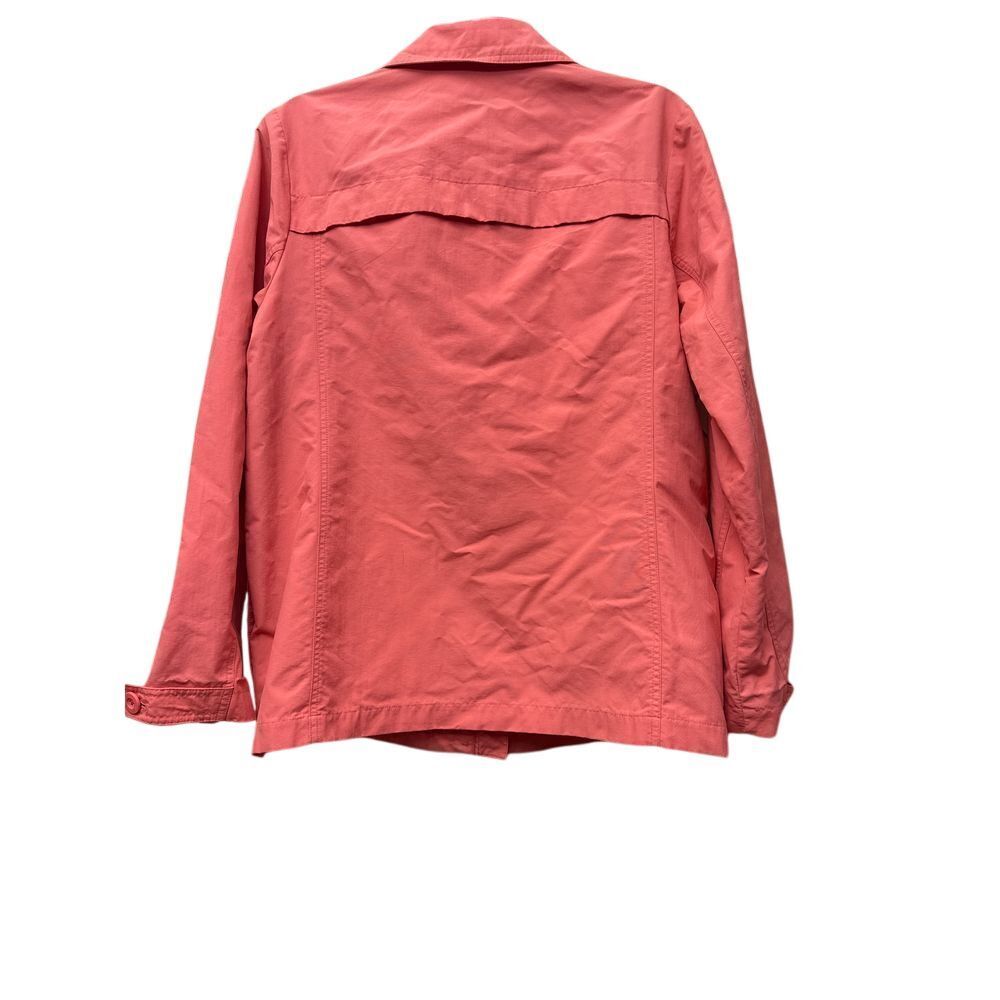 Lands End Women's Coral Orange M Zip Lightweight Nylon Jacket Minimalists Spring - Picture 2 of 5